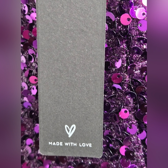 Lulus L Micro Mini Dress Bodycon Purple Sequin Criss Cross Frontvand Back Straps - Picture 3 of 6